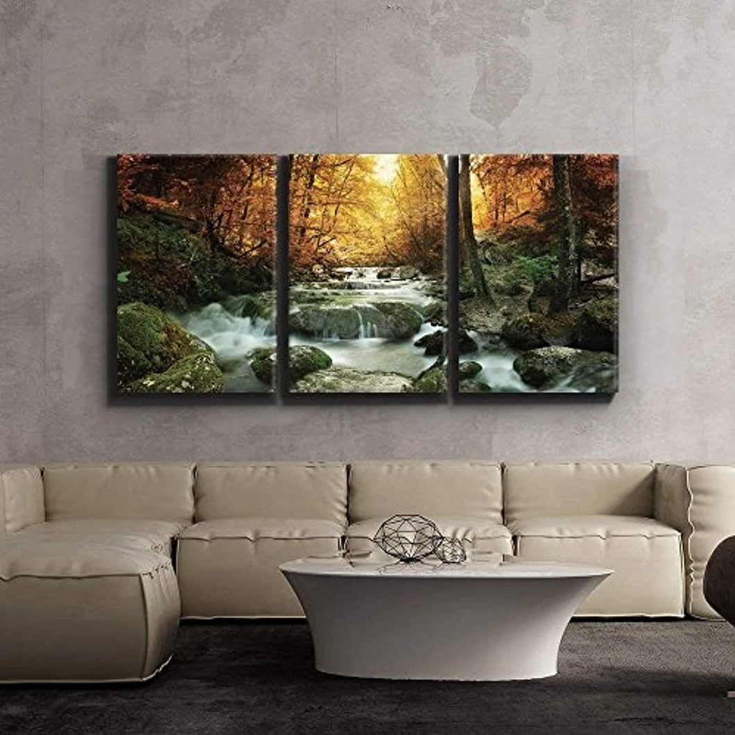 Waterfall Forest Scene Canvas