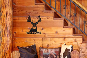 Metal Welcome Door Deer Sign