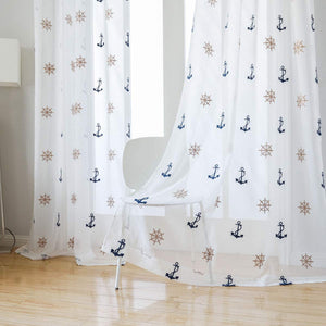 Sheer Anchor Curtains (Set of 2)