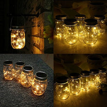 Load image into Gallery viewer, 4 Mason Jar LED Lights with Handle
