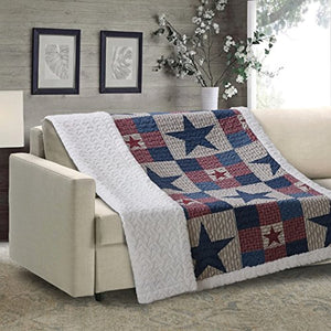 Mountain Cabin Star Patchwork Blanket