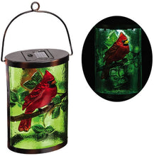 Load image into Gallery viewer, Cardinal Solar Hanging Lantern
