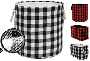 Round Flannel Storage Bins