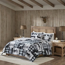 Load image into Gallery viewer, Black &amp; Grey Quilt Set
