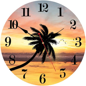 Beach Sunset Wall Clock