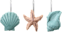 Load image into Gallery viewer, Seashell Shower Curtain Hooks (Set of 12)
