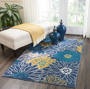 Blue & Yellow Passion Area Rug 3'9" X 5'9"