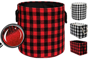 Round Flannel Storage Bins