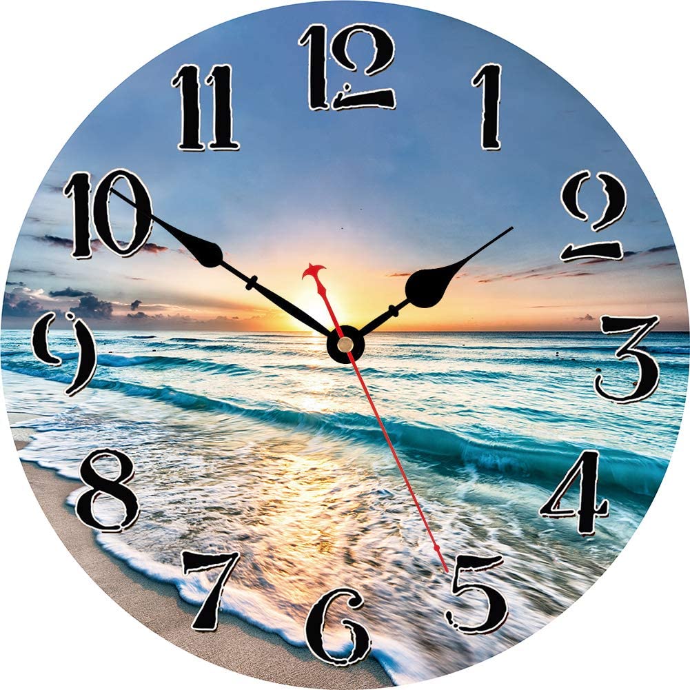 Ocean Sunset Clock