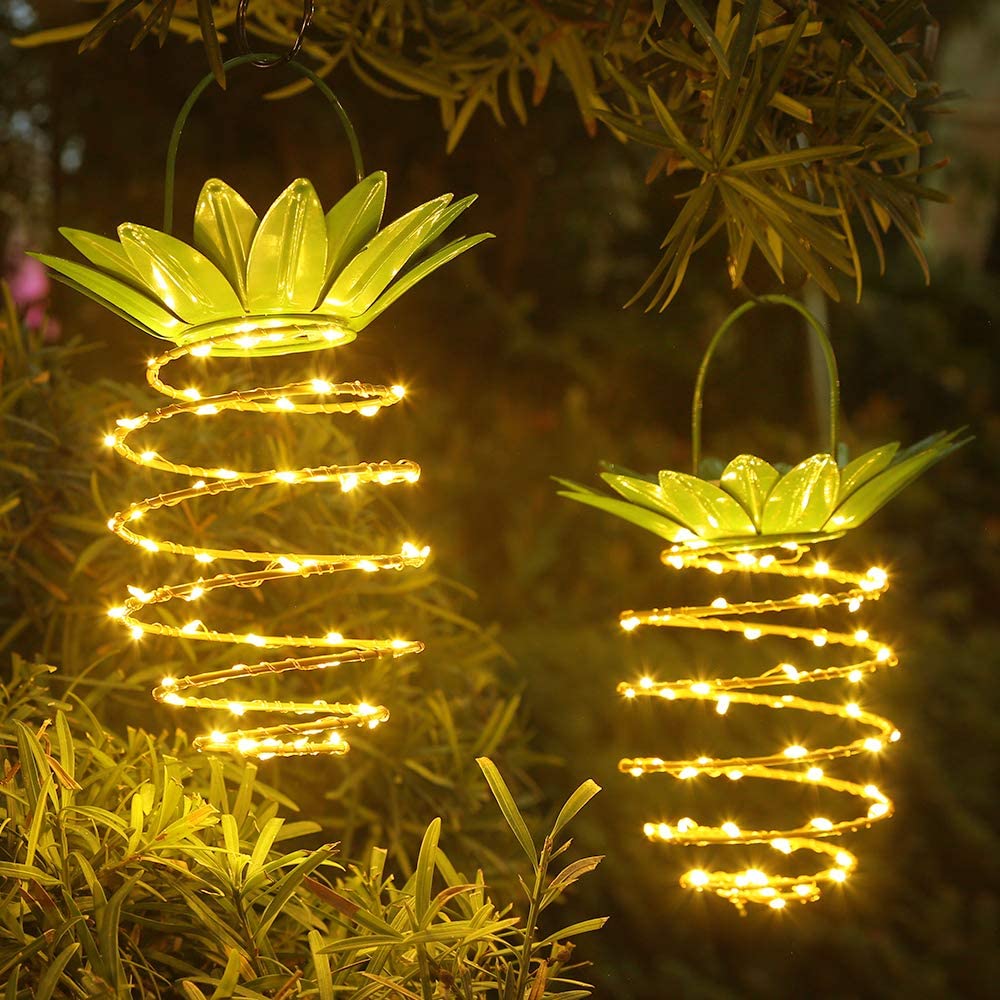 Hanging Pineapple Solar Lights