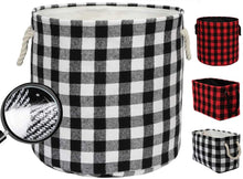 Load image into Gallery viewer, Round Flannel Storage Bins
