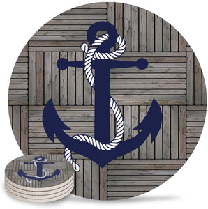 Rustic Marine Anchor Coasters