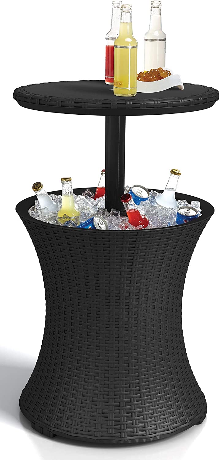 Outdoor Beverage Table With Cooler