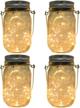 Load image into Gallery viewer, 4 Mason Jar LED Lights with Handle
