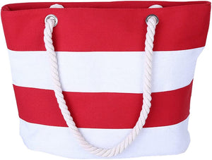 Stripe Canvas Tote Bags