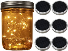 Load image into Gallery viewer, 4 Mason Jar LED Lights with Handle
