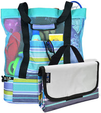 Load image into Gallery viewer, Beach Bag Totes with Beach Mats
