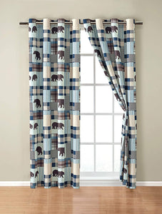 Beige & Blue Bear Bedding Set