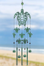 Load image into Gallery viewer, Rustic Sea Green Turtle Wind Chime
