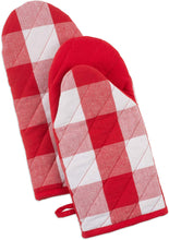 Load image into Gallery viewer, Plaid Oven Mitts (Set of 2)
