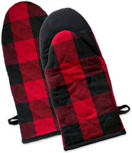 Load image into Gallery viewer, Plaid Oven Mitts (Set of 2)
