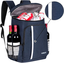 Load image into Gallery viewer, Beach Backpack Coolers  (Holds up to 30 Cans and Side Pockets can hold Bottles of Wine)
