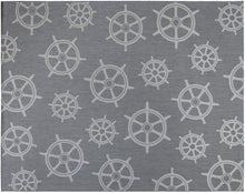 Load image into Gallery viewer, Grey Boat Wheel Outdoor Area Rug 8 X 10
