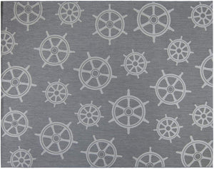 Grey Boat Wheel Outdoor Area Rug 8 X 10