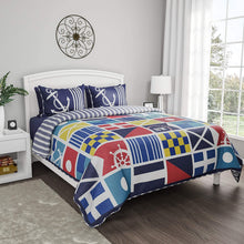 Load image into Gallery viewer, Blue Anchor Bedding Set
