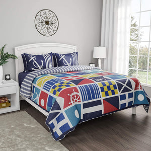 Blue Anchor Bedding Set