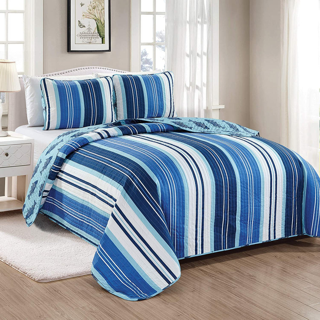 Blue Stripe Bedding