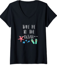 Load image into Gallery viewer, Take Me To The Ocean -V Neck T-Shirt For Women
