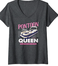 Load image into Gallery viewer, Women&#39;s Pontoon Queen Boat T-Shirt
