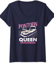 Load image into Gallery viewer, Women&#39;s Pontoon Queen Boat T-Shirt
