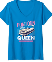 Load image into Gallery viewer, Women&#39;s Pontoon Queen Boat T-Shirt
