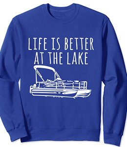 Pontoon Boat On The Lake Sweatshirts